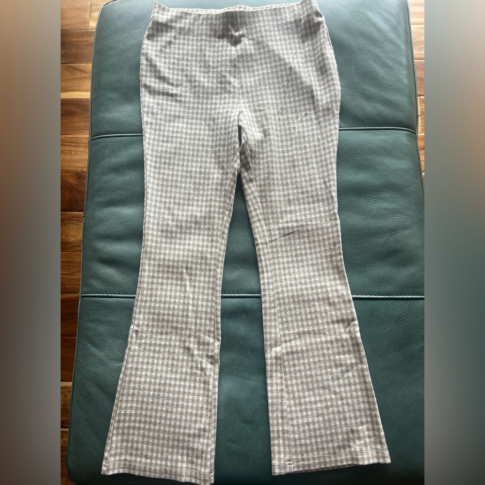 BaeVely on the horizon gingham flare pants